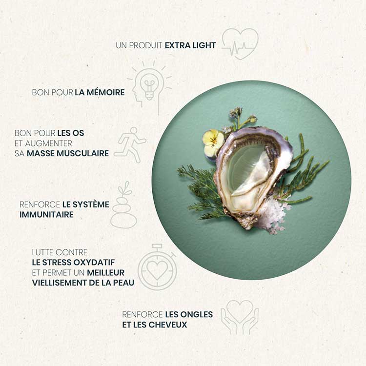 Les huîtres Marennes Oléron partenaires santé | Valeur nutritionnelle